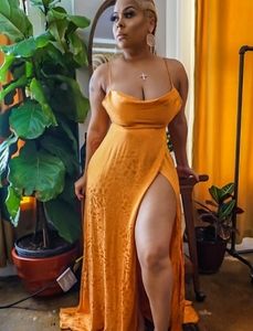 Orange maxi dress